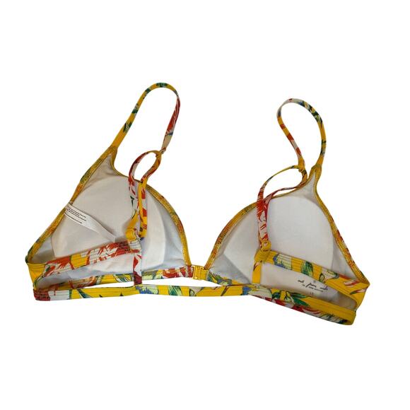 OUT FROM UNDER Women's Size L Sweetheart Yellow Floral Underwire Bikini Top NWOT - Picture 2 of 7